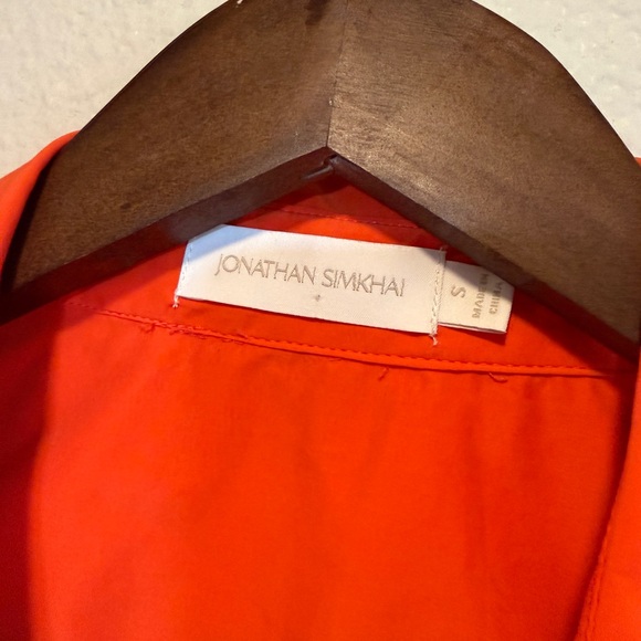 Jonathan Simkhai Orange Mini Dress with Puff Sleeves-Size S - Picture 13 of 13